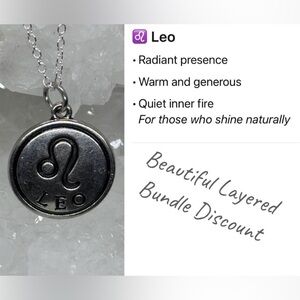 Leo Zodiac Silver Pendant Necklace